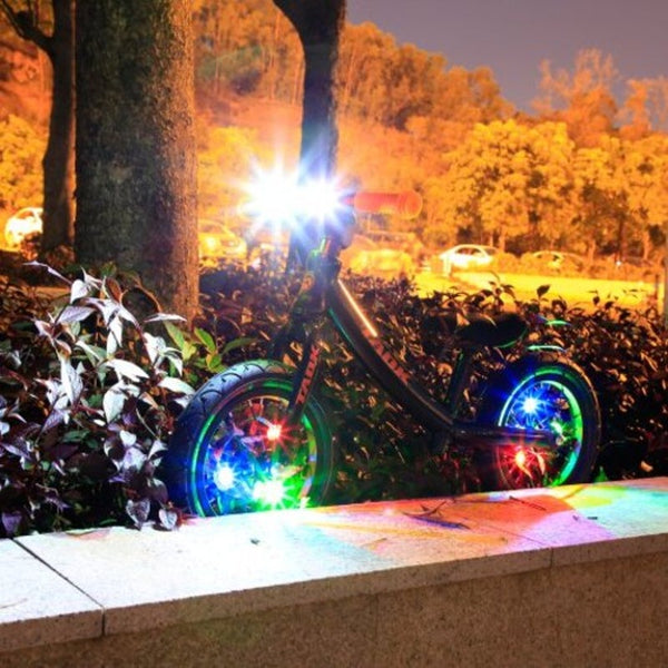 Waterproof Bicycle Wheel Running Spoke Light Led Luminous Shoe Clip Bike Accessory