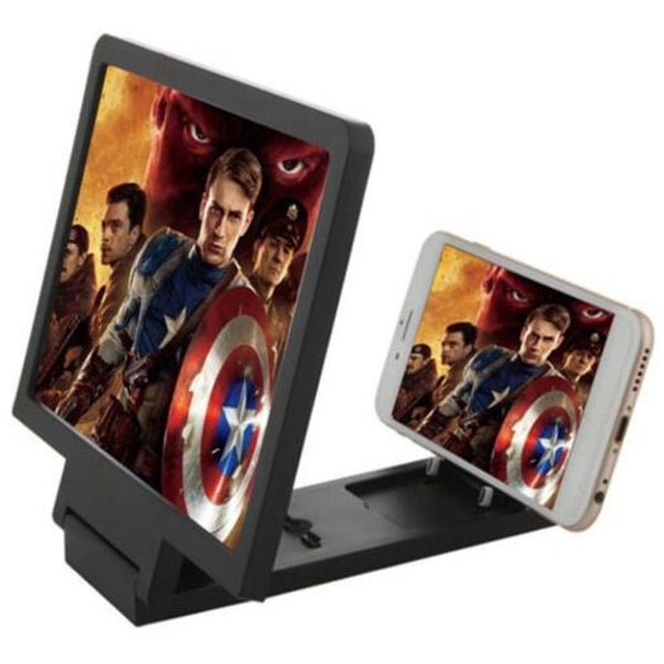 3 D Mobile Phone Screen Magnification Artifact Black Mounts & Holders
