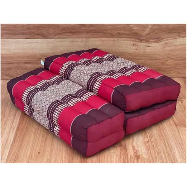 3-Fold Zafu Meditation Cushion Medium Size-Red