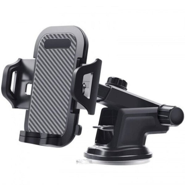 3 In 1 Carbon Fiber Bracket For Vehicle Navigation Sucker Outlet Black Mounts & Holders