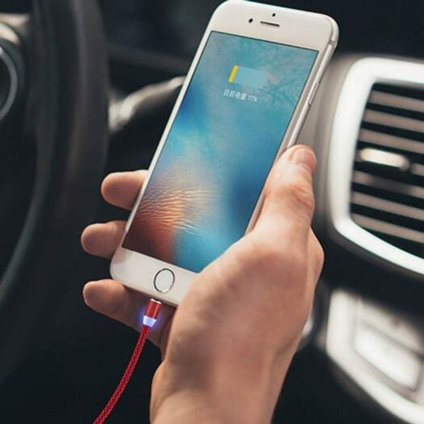 3 In 1 Fishing Net Magnetic Cable For Iphone Micro Usb Type C Charger Cables & Adapters