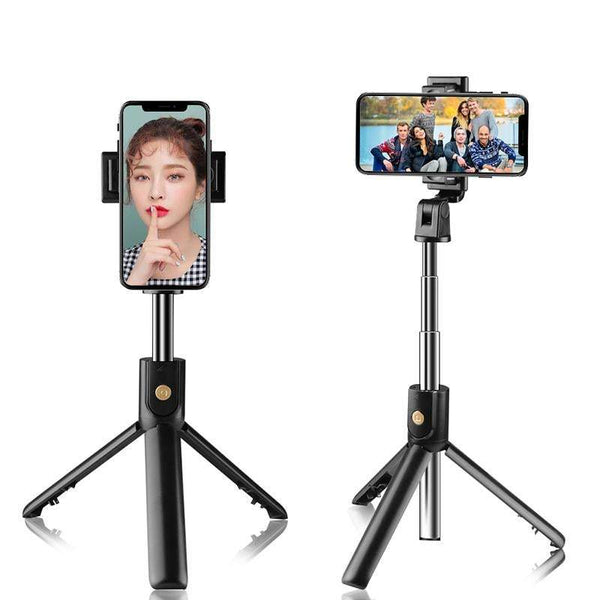 Foldable 3 In 1 Wireless Bluetooth Mini Tripod Selfie Stick With Remote Control Selfie Sticks