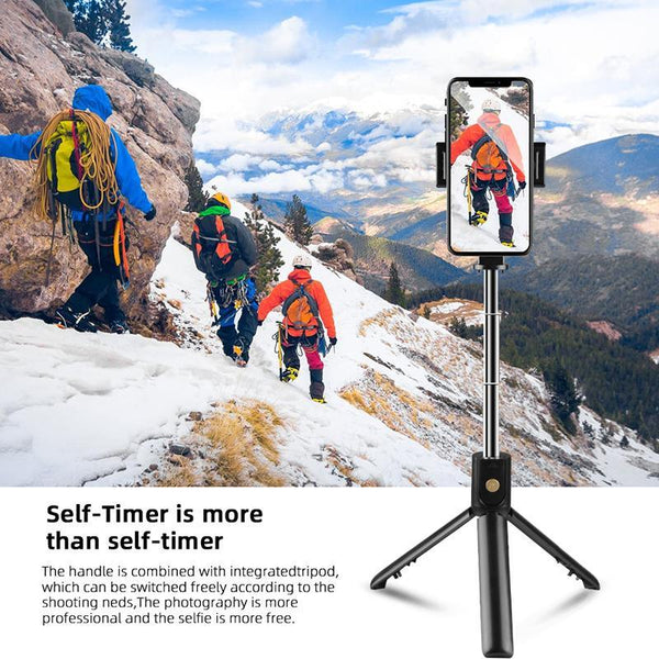 Foldable 3 In 1 Wireless Bluetooth Mini Tripod Selfie Stick With Remote Control Selfie Sticks