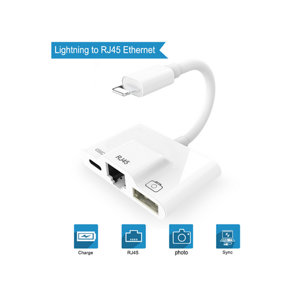 3 In 1 Rj45 Ethernet Lan Wired Network Adapter For Iphone Ipad Cables & Adapters