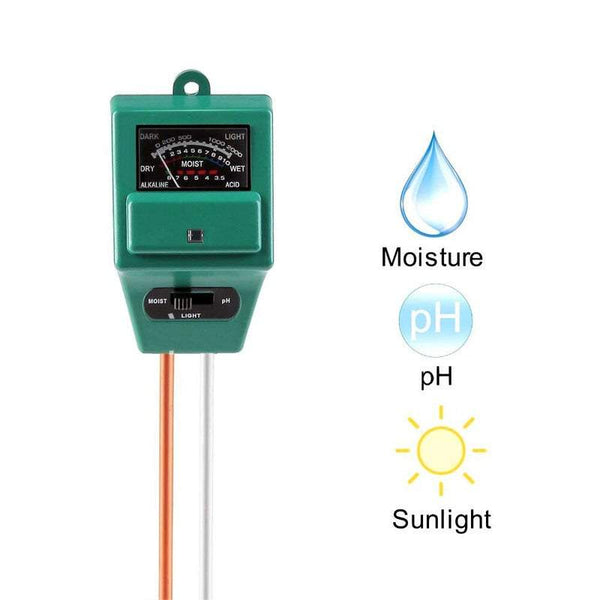 Gardening Tools 3 In 1 Soil Tester Square Head Moisture Light Ph / Acidity Moisture & Ph Meters