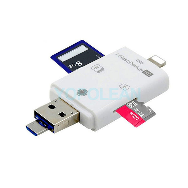3 In 1 Tfsd Card Reader High Speed Adapter For Lightning Micro Usb Iphone Android Memory Card Readers & Adapters