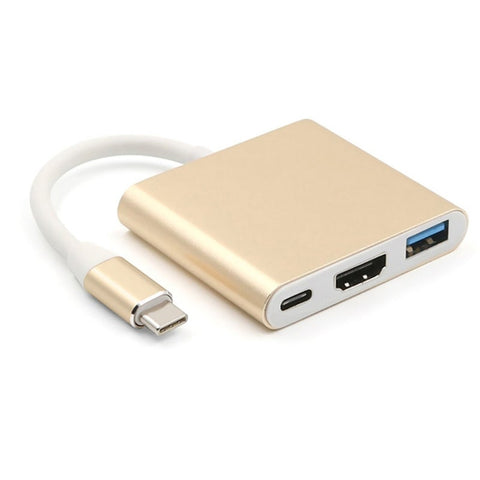 3 In 1 Usb 3.1 Type C To 3.0 Converter Adapter 4K Hub For Macbook Air