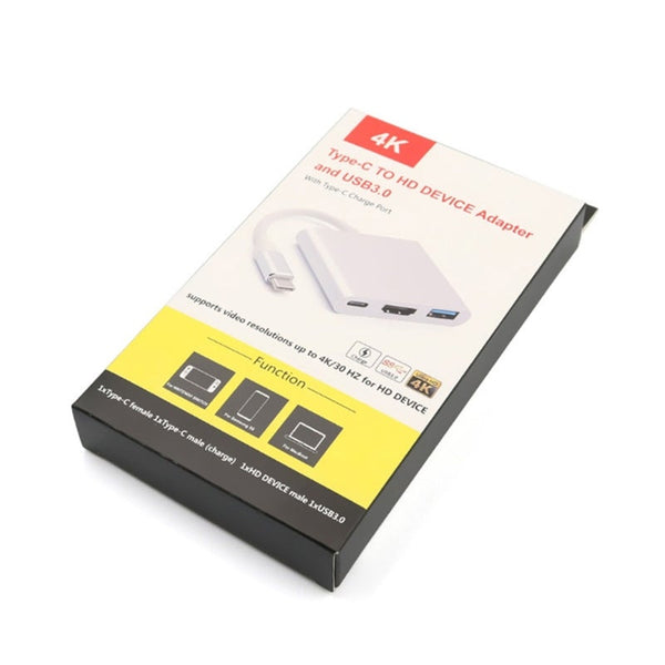 3 In 1 Usb 3.1 Type C To 3.0 Converter Adapter 4K Hub For Macbook Air Usb Cables Hubs & Adapters