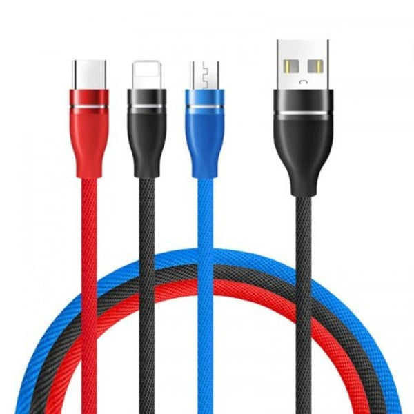 3 In 1 Usb Charger Cable Mobile Phone Wire For Iphone X 5 6 7 8 Multi Cables & Adapters