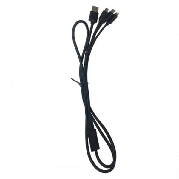 3 In 1 Usb Mobile Phone Data Cable Black Cables & Adapters