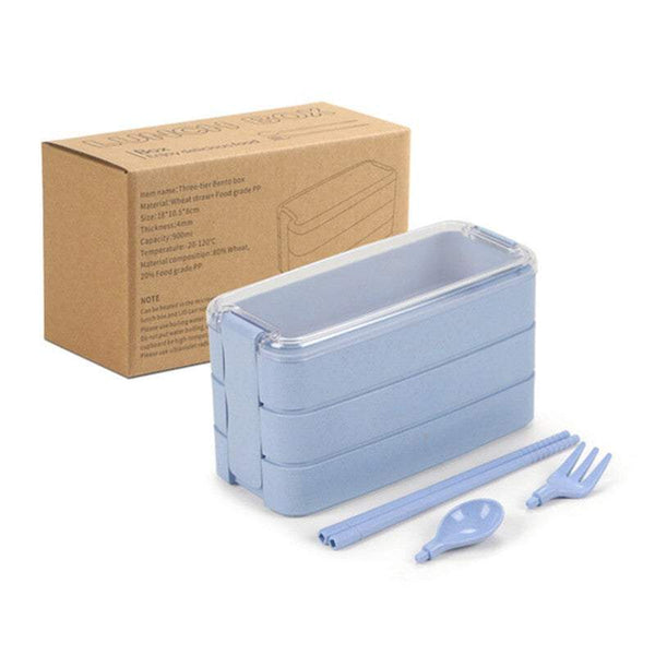Lunch Boxes Bags 3 Layer Bento Food Containers With Fork Spoons Chopsticks Lunchboxes