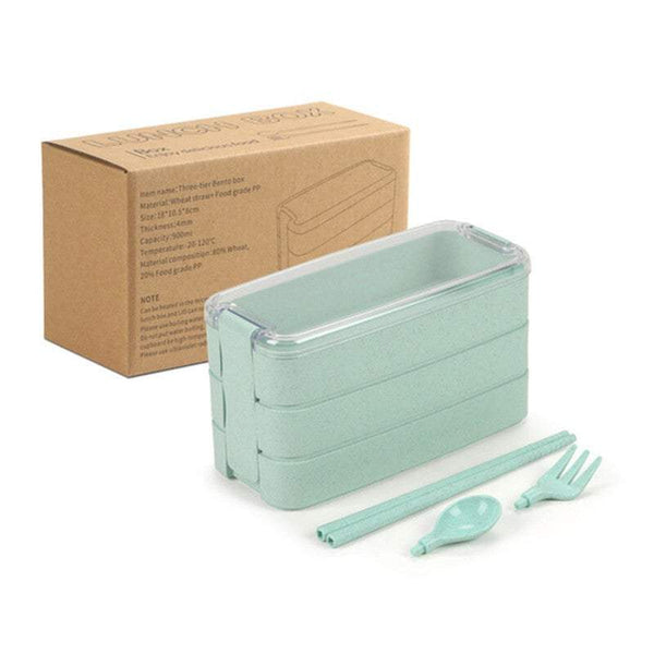 Lunch Boxes Bags 3 Layer Bento Food Containers With Fork Spoons Chopsticks Lunchboxes