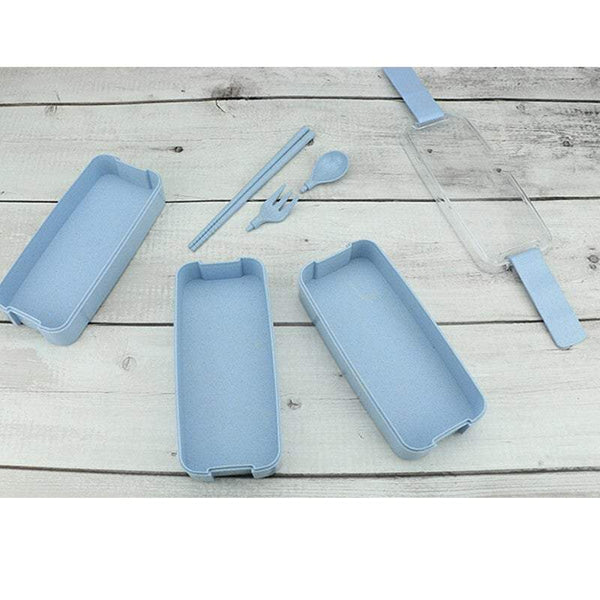 Lunch Boxes Bags 3 Layer Bento Food Containers With Fork Spoons Chopsticks Lunchboxes