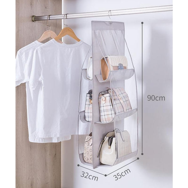 3 Layer Handbag Organiser Rack Ver Hanging Closet Storage