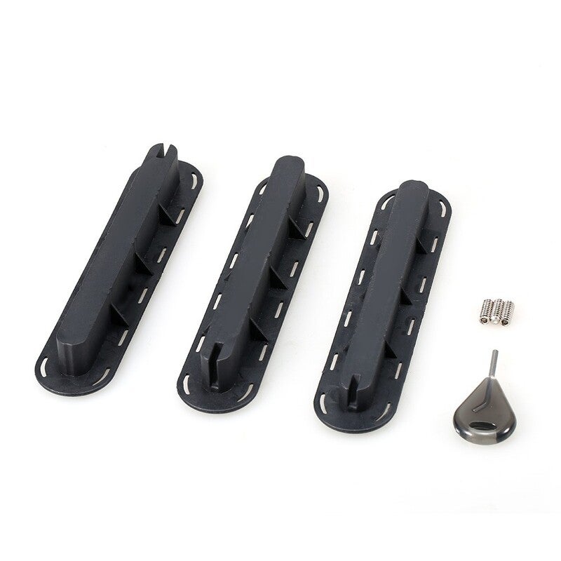 3 Pack Future Tri Fins Box Plugs Base Sup Screw Surf Set Extra Key Screws Black Fin Screws