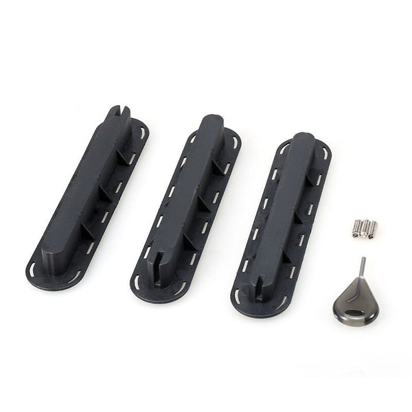 3 Pack Future Tri Fins Box Plugs Base Sup Screw Surf Set Extra Key Screws Black Fin Screws