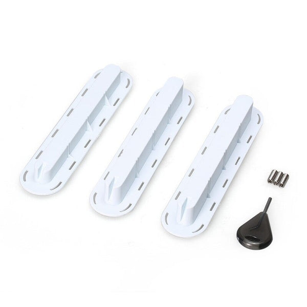 3 Pack Future Tri Fins Box Plugs Base Sup Screw Surf Set Extra Key Screws White Fin Screws