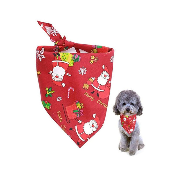 3 Pack Of Legendog Pet Bandana Santa Pattern Triangle Scarf Dog Cat For Christmas Dog Costumes