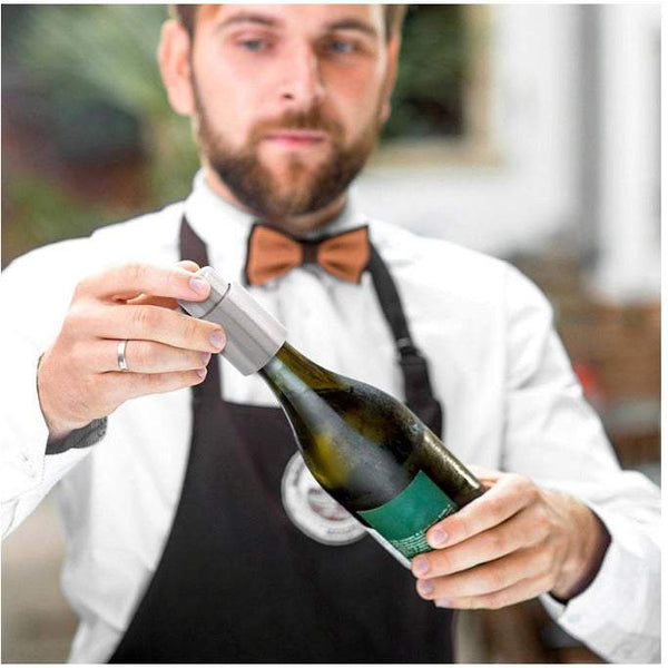 Kitchenware 3 Pack Push Wine Cork Stainless Steel Vacuum Sealed Bottle Stopper Bottle Stoppers