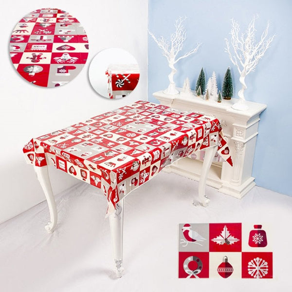 3 Pcs Disposable Christmas Series Rectangular Printed Pvc Cartoon Tablecloth Table Cloths