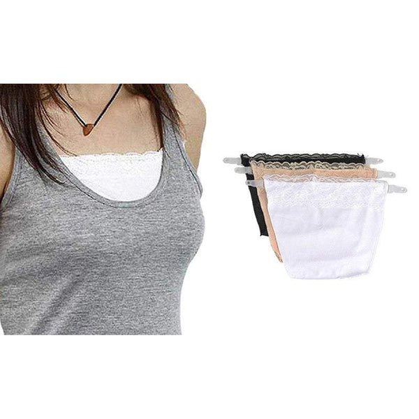 Women's Accessories 3 Pcs Lace Trim Clip On Cleavage Cover For Bra Bra Accessories