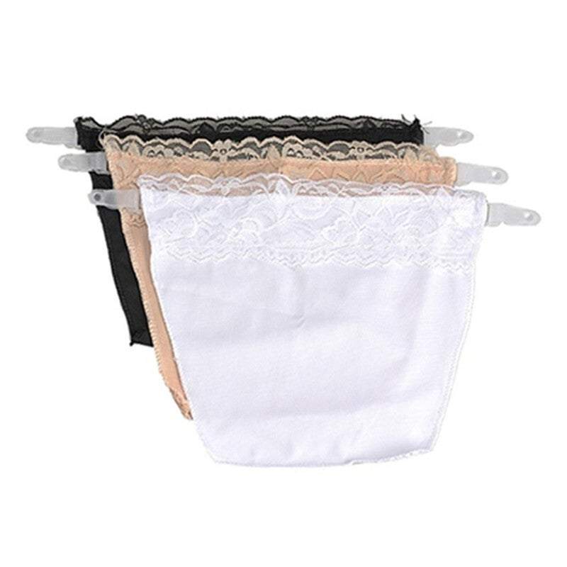 Women's Accessories 3 Pcs Lace Trim Clip On Cleavage Cover For Bra Bra Accessories