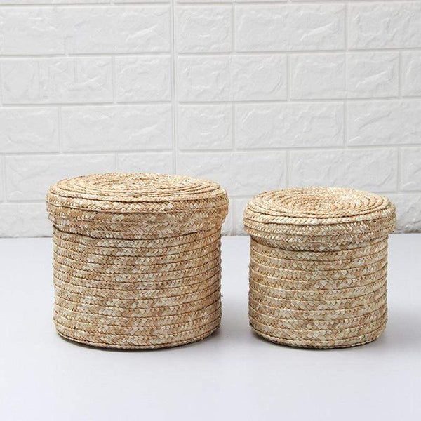 Woven Basket Set Boho Home Decor Storage Solutions