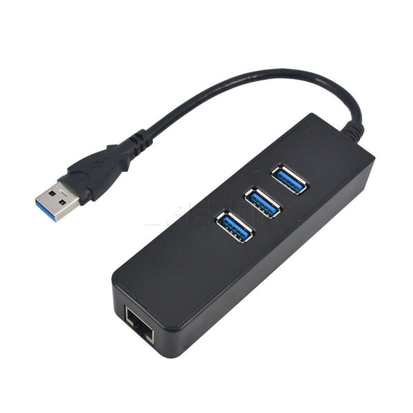 3 Ports Usb 3.0 Hub To Rj45 Gigabit Ethernet Adapter Lan Wired Network 101001000 Mbps For Windows Mac Usb Cables Hubs & Adapters