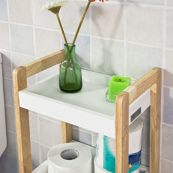 3 Tier White Storage Bathroom Shelf Shelves