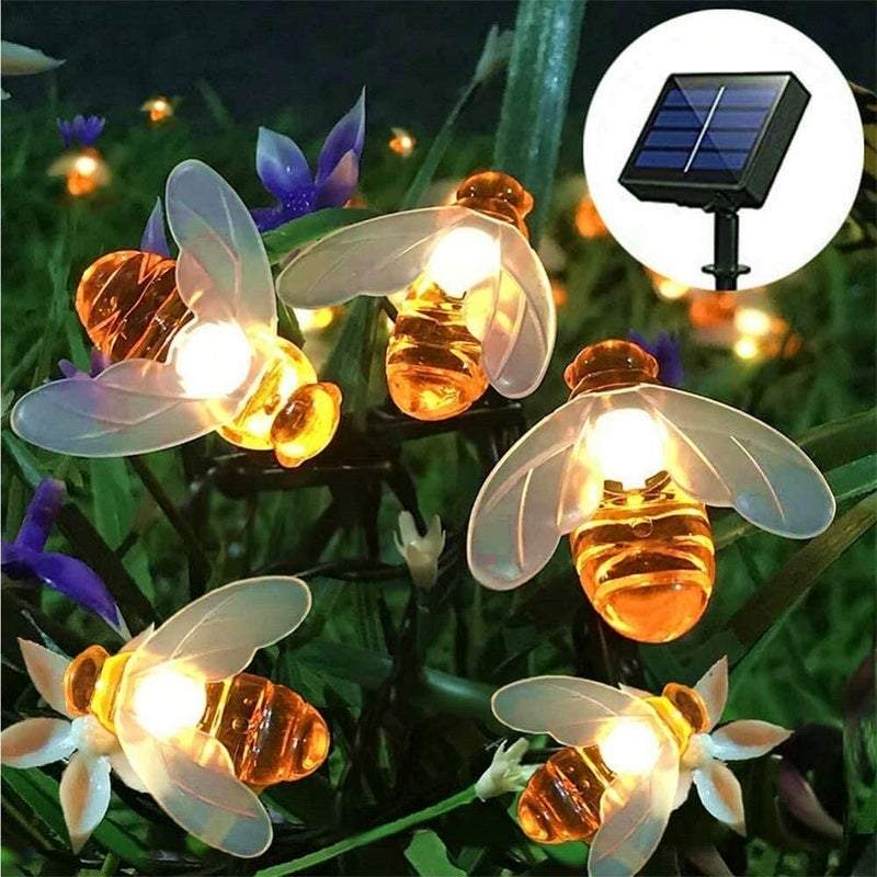 Strip Lights 30 Led Honey Bee Outdoor Solar Powered String String Lights