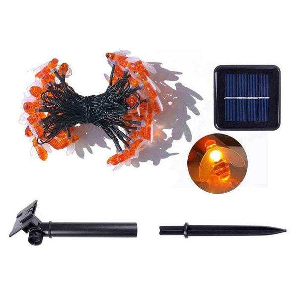Strip Lights 30 Led Honey Bee Outdoor Solar Powered String String Lights