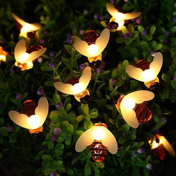 Strip Lights 30 Led Honey Bee Outdoor Solar Powered String String Lights