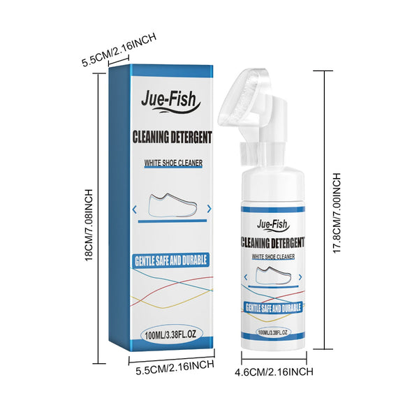 Water Free Foam Sneakers Cleaning Kit, Small White Shoes Sneakers Decontaminating Brightening White Cleaning Multi Functional Yellow Cleaner Cleaning