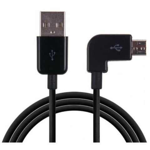 300Cmleft Angled 90 Degree Usb Charge Cable For Phone / Tablet Black