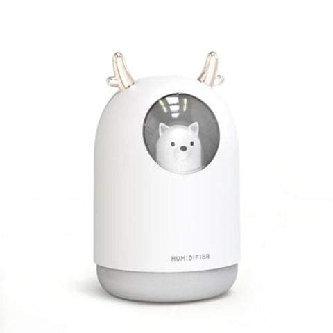 300Ml Cute Mini Usb Portable Air Humidifier Ultrasonic Aroma Diffuser Led Light Milk White