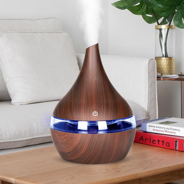 Air Diffusers 300Ml Wood Grain Usb Electric Aroma Aromatherapy
