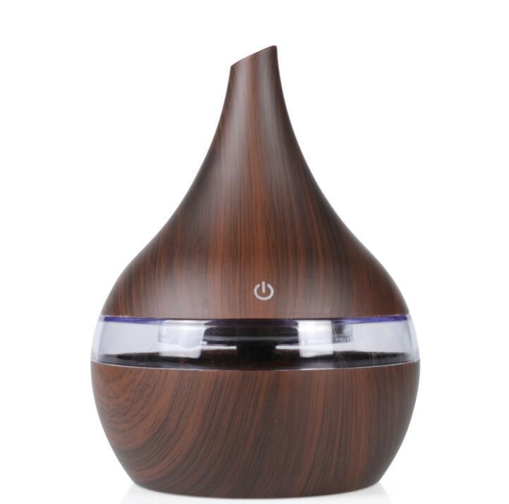 Air Diffusers 300Ml Wood Grain Usb Electric Aroma Aromatherapy