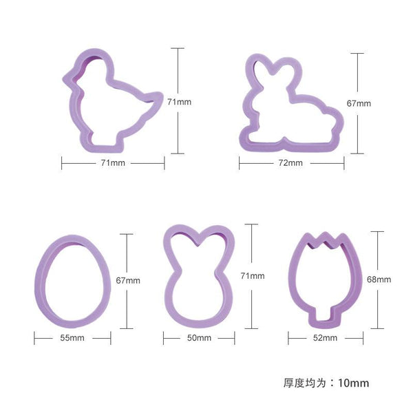 Easter Cookie Cutter Fondant Baking Mold Set Cookie Cutters