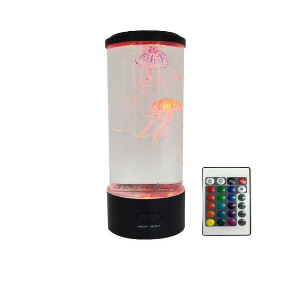New Medium Jellyfish Lamp Usb Plug In Colorful Led Changing Home Atmosphere Night Light Desktop Simulation Night Lights
