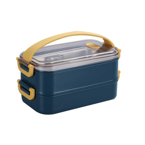 304 Stainless Steel Insulation Lunch Box Crisper Student Adult Portable Car Office Double Deck Lunchboxes