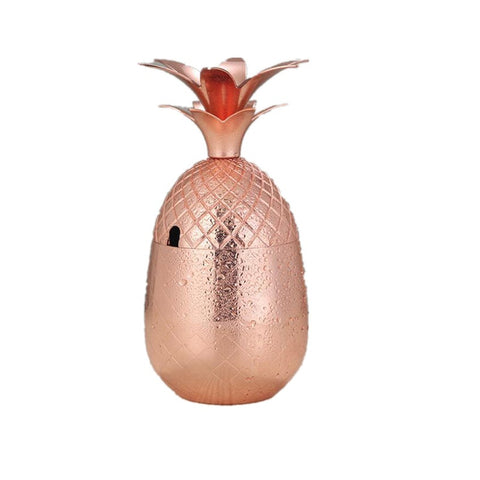 304 Stainless Steel Pineapple Shape tail Glass 500Ml Silver Rose Gold Juice Drink Champagne Party Barware Cup tail & Liquor Glasses