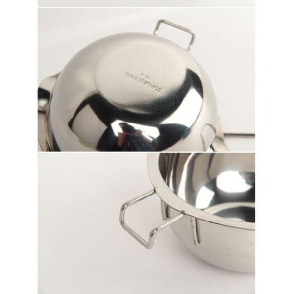 304 Stainless Steel Wax Warmer Double Boiler Candle Making Kit Melting Pot For Butter Chocolate 400Ml Candle Pouring Pots