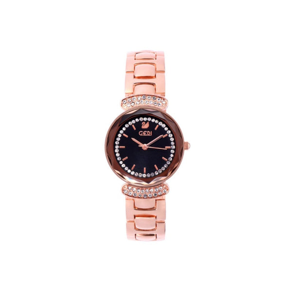 Veile Studios Stainless Steel Women Quartz Watch Diamond Rose Gold Female Wrist Watches