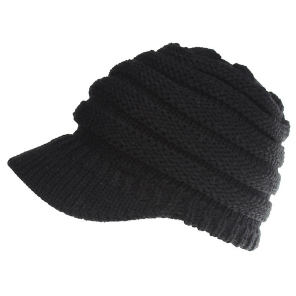 Women Ponytail Beanies Autumn Winter Soft Knitting Caps Warm Ladies Hats