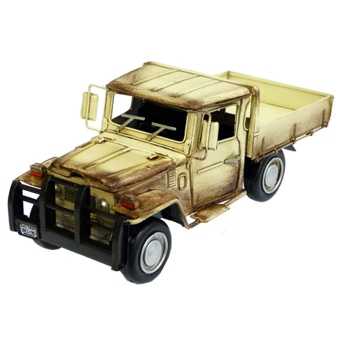 Toyota Land Cruiser Ute Ornament Handmade Metal Decorative Piece 29 Centimetres Figurines