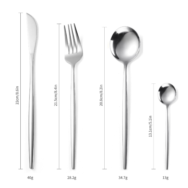 304 Stainless Steel Cutlery Set Dinnerware Kitchen Silverware Steak Knife Tableware Spoon Fork