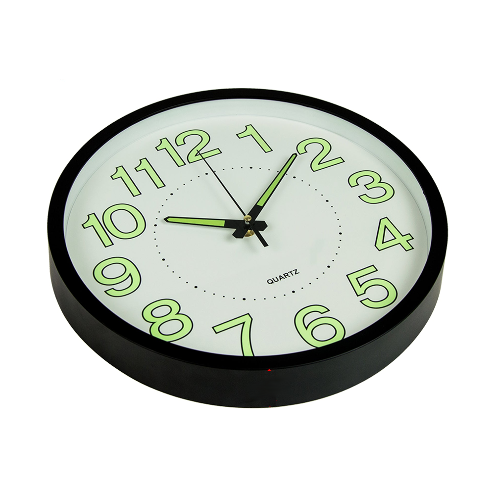 305Mm Luminous Wall Clock Glow In The Dark Silent Quartz Indoor Home Modern Wall Clocks