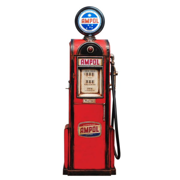 Ampol Petrol Pump Handmade Metal Ornament 46 Centimetres Tall Figurines