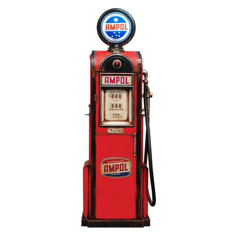 Ampol Petrol Pump Handmade Metal Ornament 46 Centimetres Tall Figurines