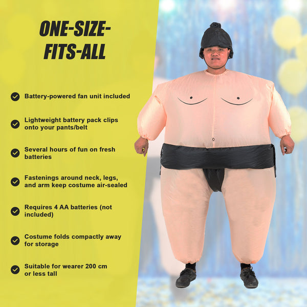 Sumo Inflatable Costume Parties Events Halloween Unisex Costumes
